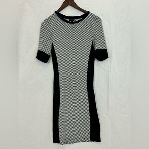 Topshop Bodycon Black and White Mini Dress